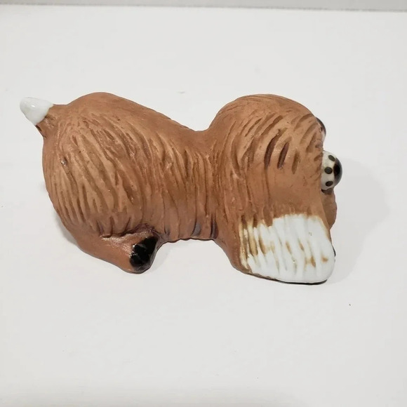 Vintage Big Eyed  Brown Sad Puppy Dog Figurine. - Picture 4 of 6